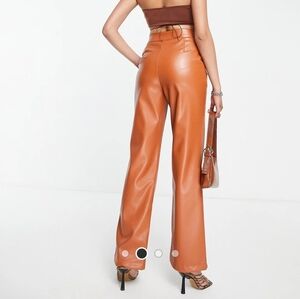 ASOS leather straight pants